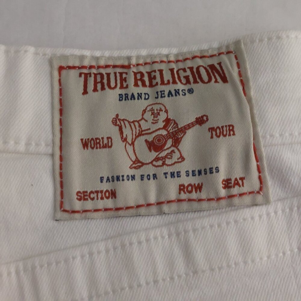 True Religion Brand Jeans White Denim Maisie High Rise Shorts NWT $129 - Picture 9 of 16